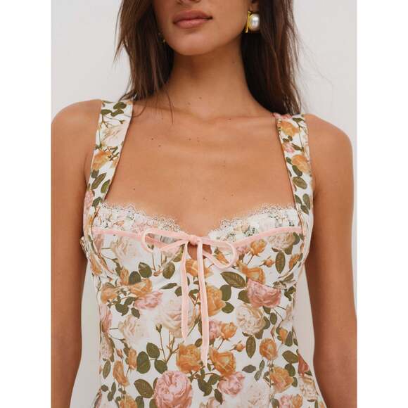 For Love & Lemons Mariah Slip Dress Size XXS/ Multi - Picture 3 of 3
